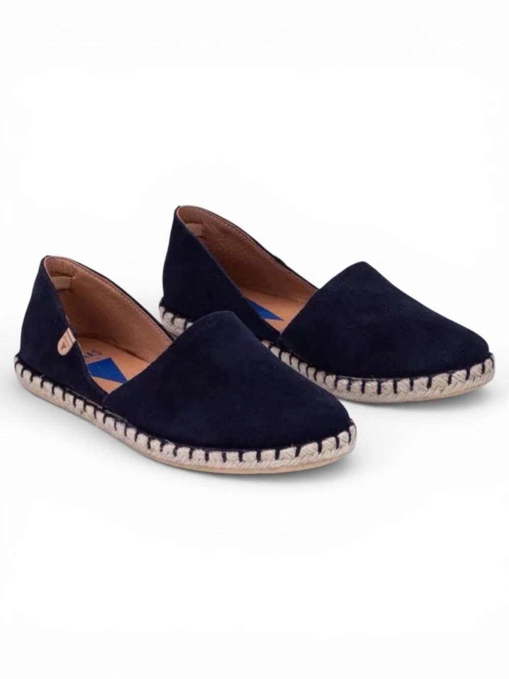 VERBENAS Carmen Marino Suede Leather Navy Espadrilles Loafers 9